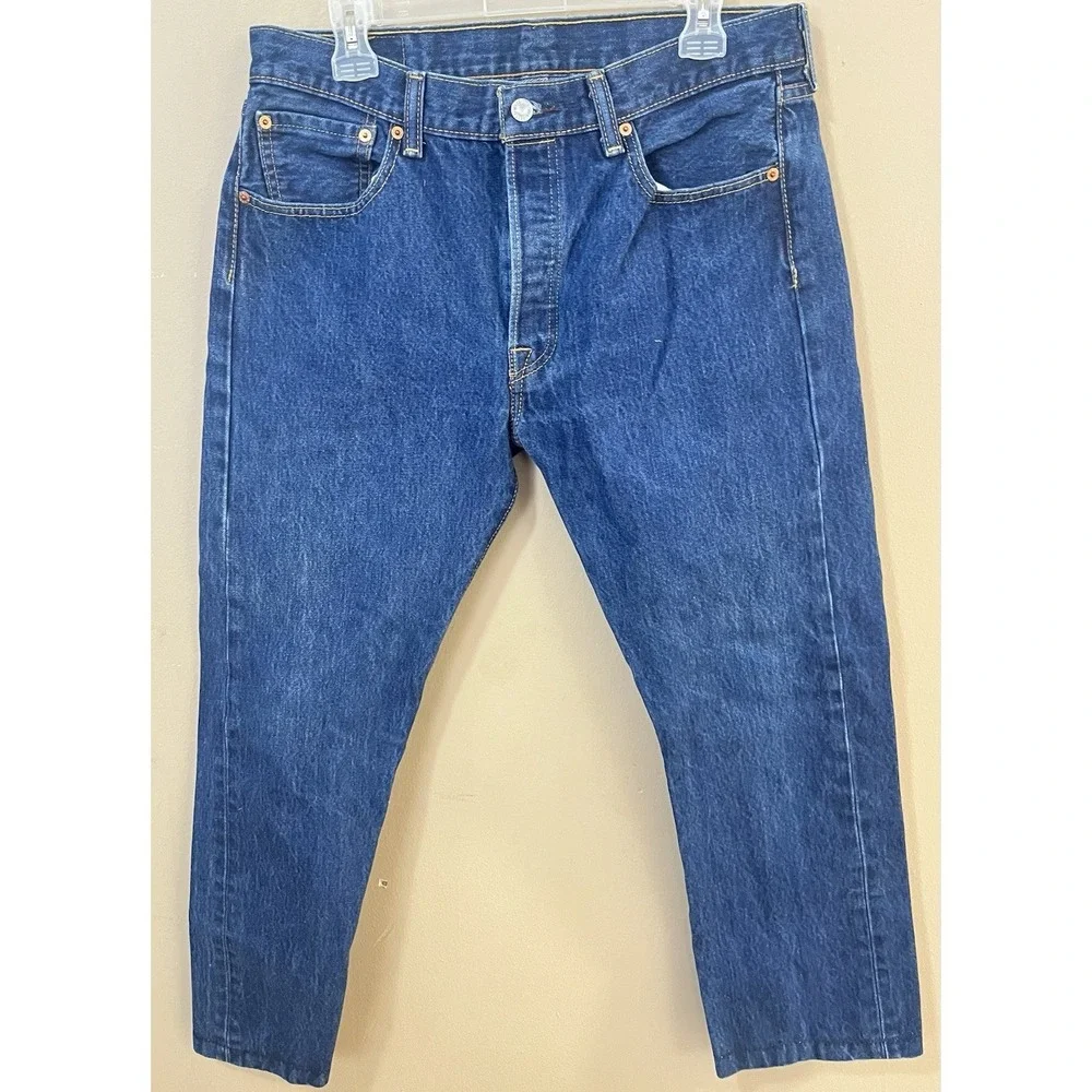 Levi's‎ 501 Original Fit Mens W33 L30 Blue Good Button Fly Straight Leg Jeans